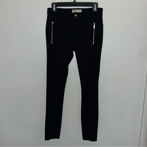 Michael Michael Kors Slim Leg Zipper Accent Black Pants Women’s Size 2 - Picture 1 of 10